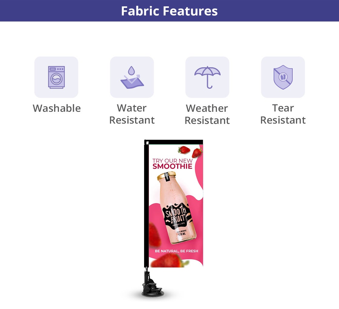 Suction Cup Flags - Rectangle