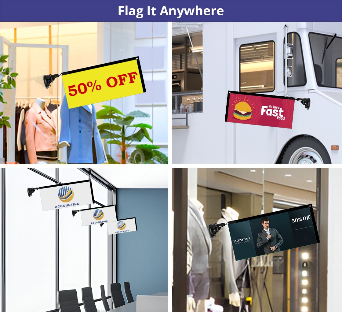 Suction Cup Flags - Rectangle