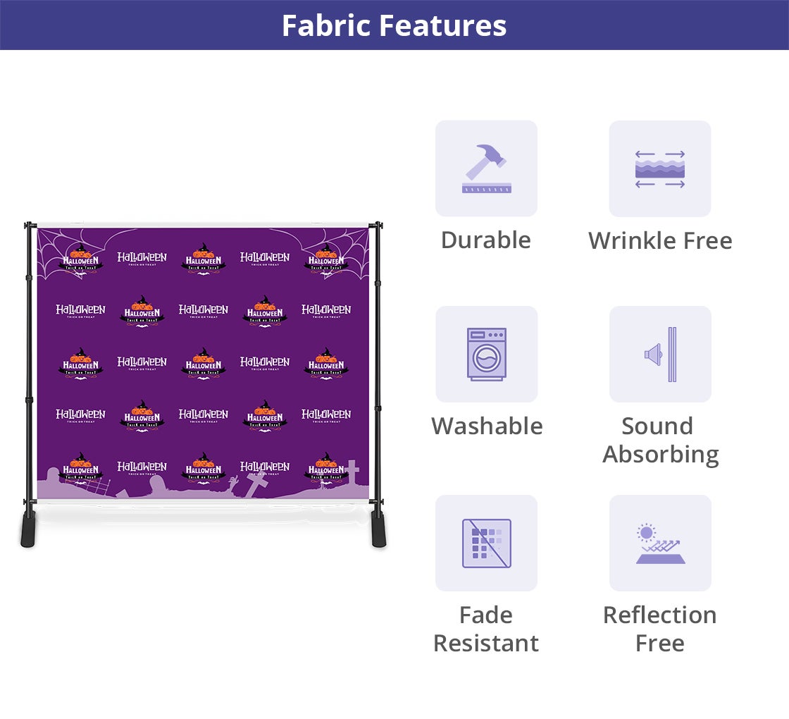 Halloween 10 ft x 8 ft Step and Repeat Adjustable Banner Stands