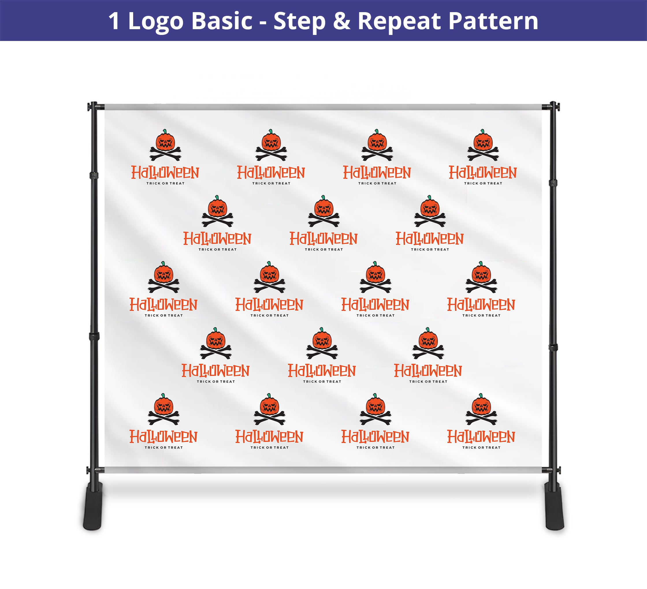 Halloween 10 ft x 8 ft Step and Repeat Adjustable Banner Stands