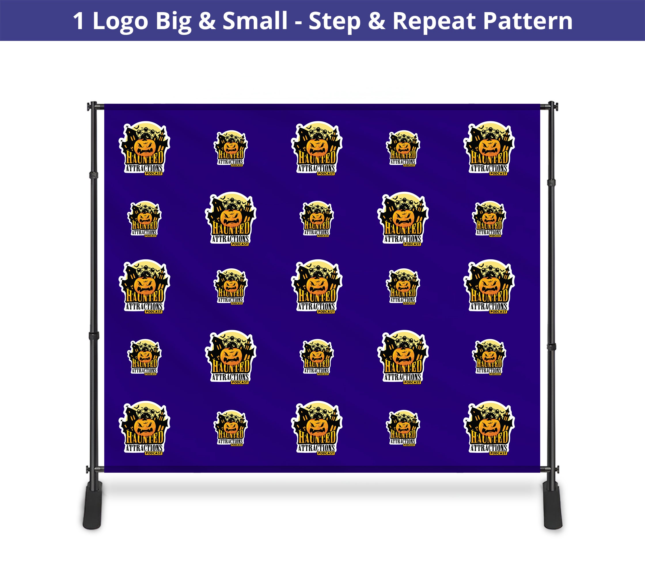 Halloween 10 ft x 8 ft Step and Repeat Adjustable Banner Stands
