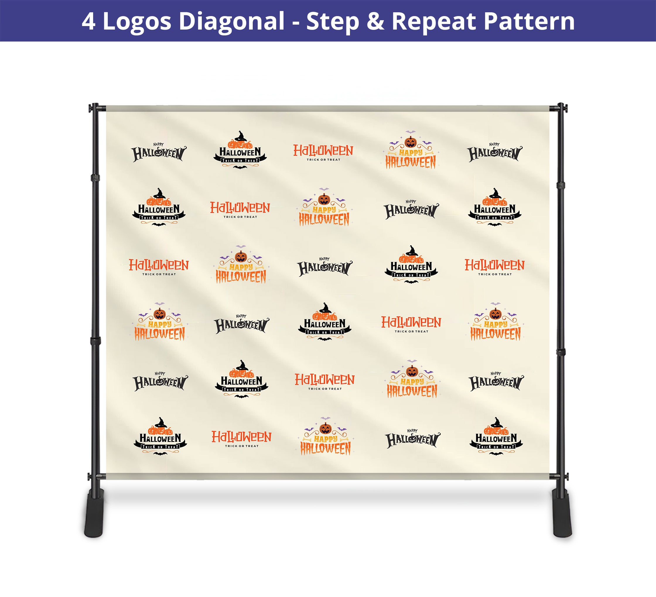 Halloween 10 ft x 8 ft Step and Repeat Adjustable Banner Stands