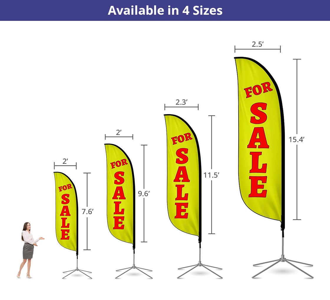 Pre-Printed For Sale Feather Flag