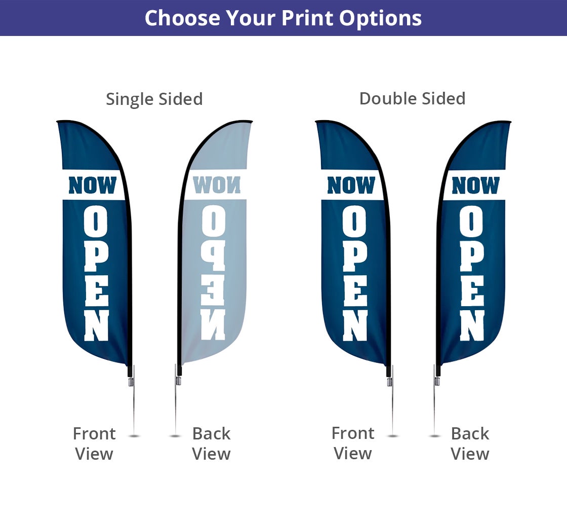 Pre-Printed Now Open Feather Flag