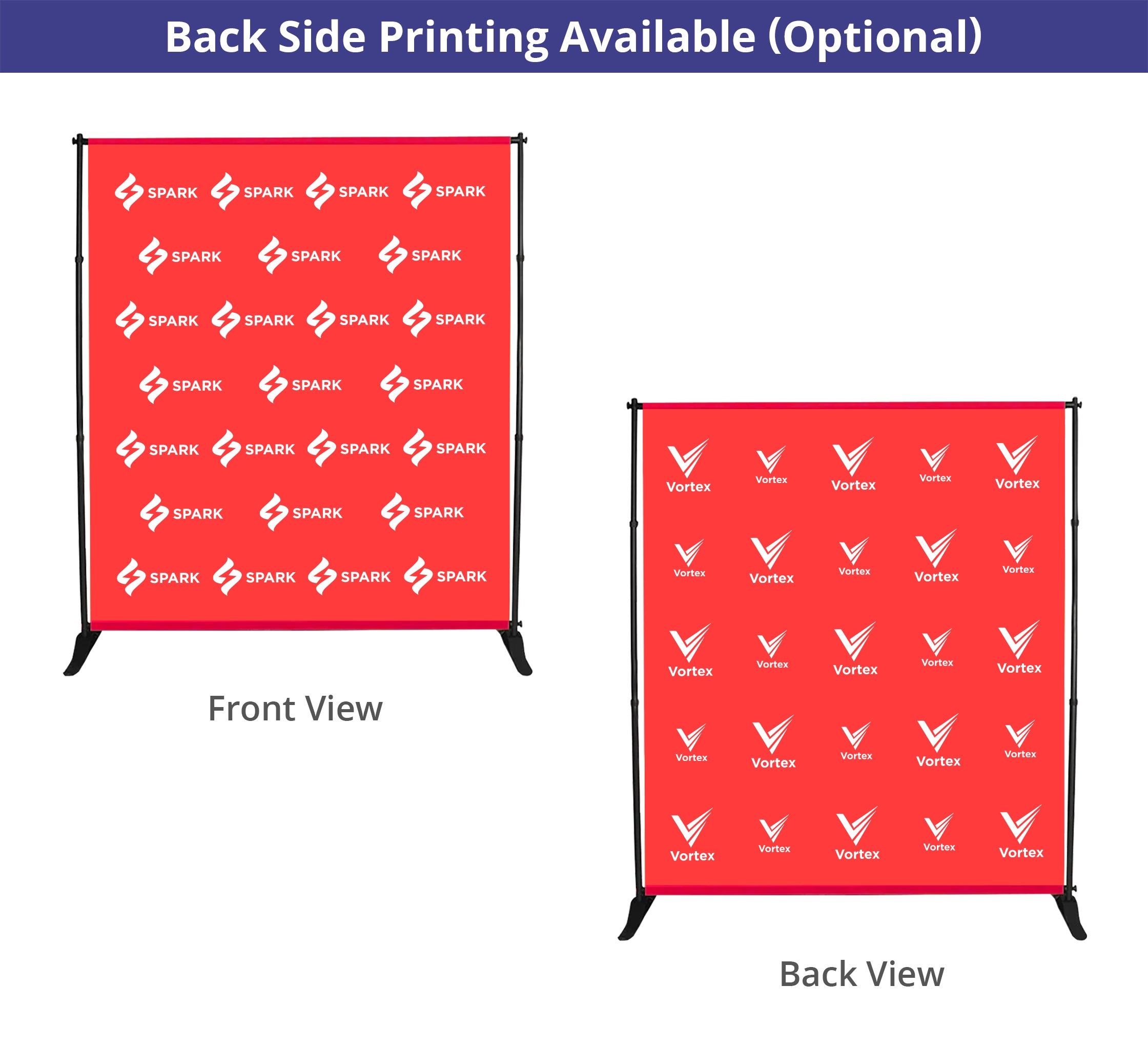 6 ft x 8 ft Step and Repeat Adjustable Banner Stands