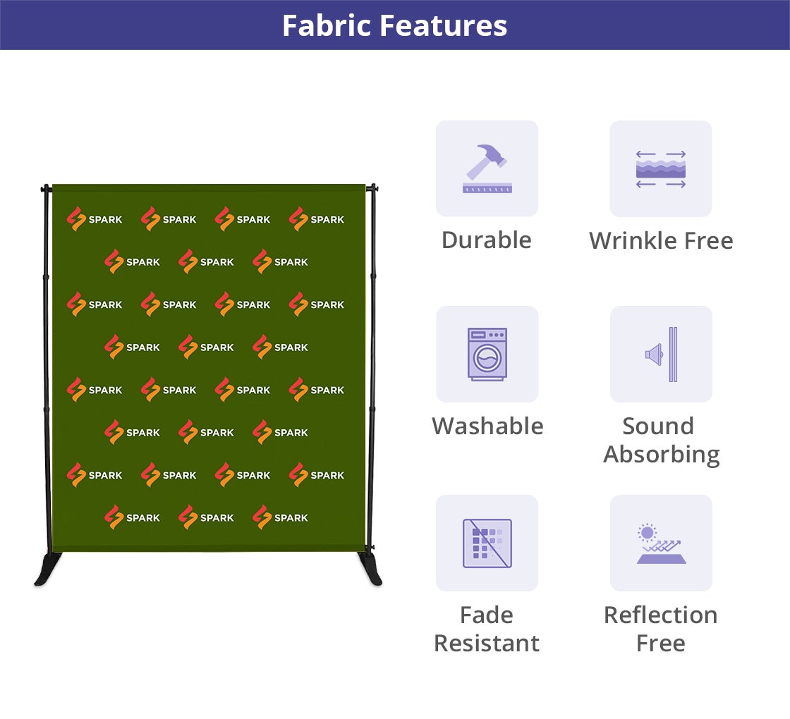 6 ft x 8 ft Step and Repeat Adjustable Banner Stands