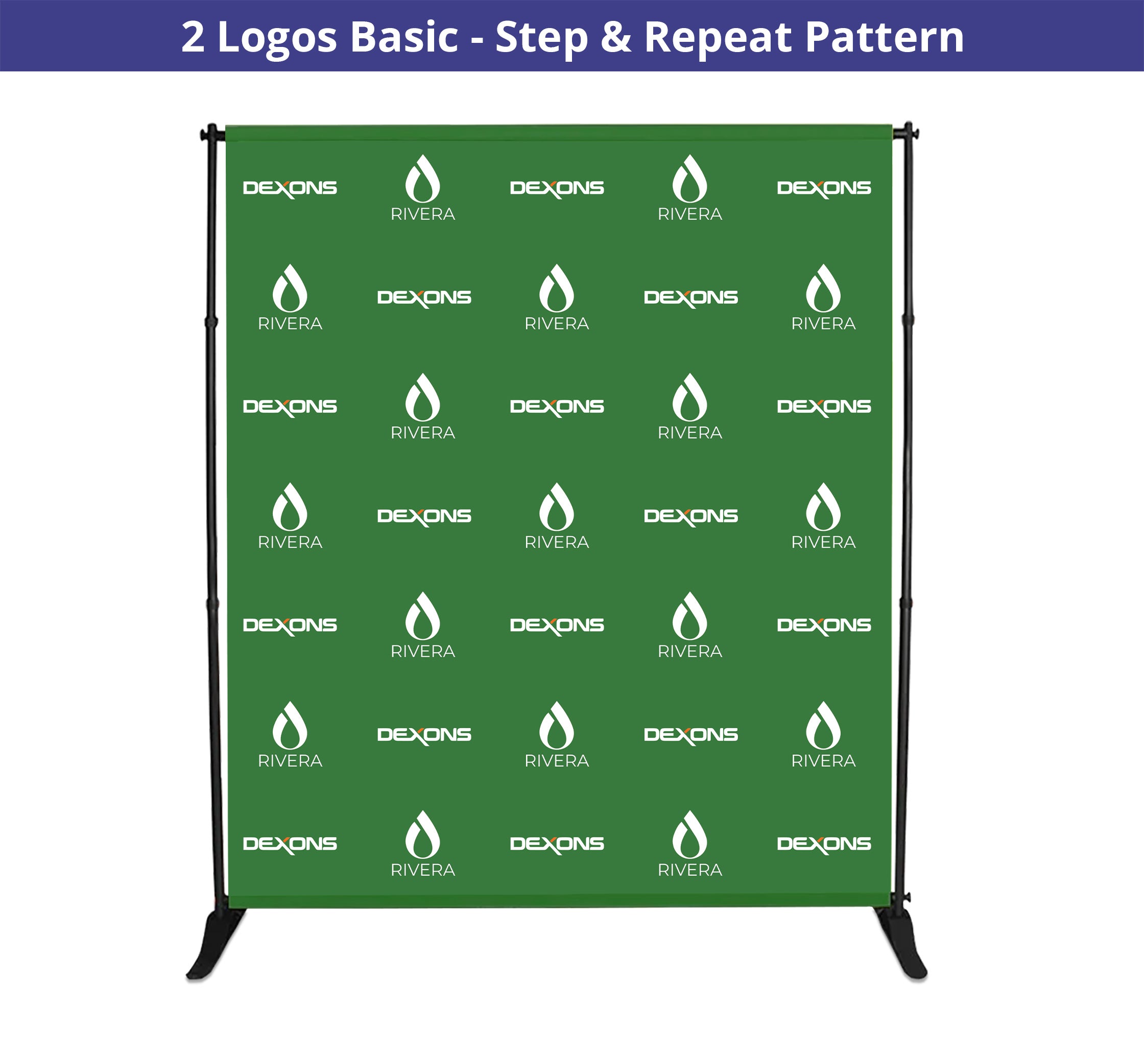 6 ft x 8 ft Step and Repeat Adjustable Banner Stands