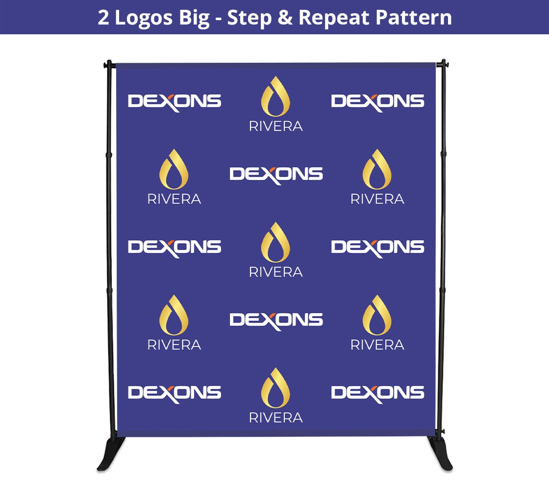 6 ft x 8 ft Step and Repeat Adjustable Banner Stands