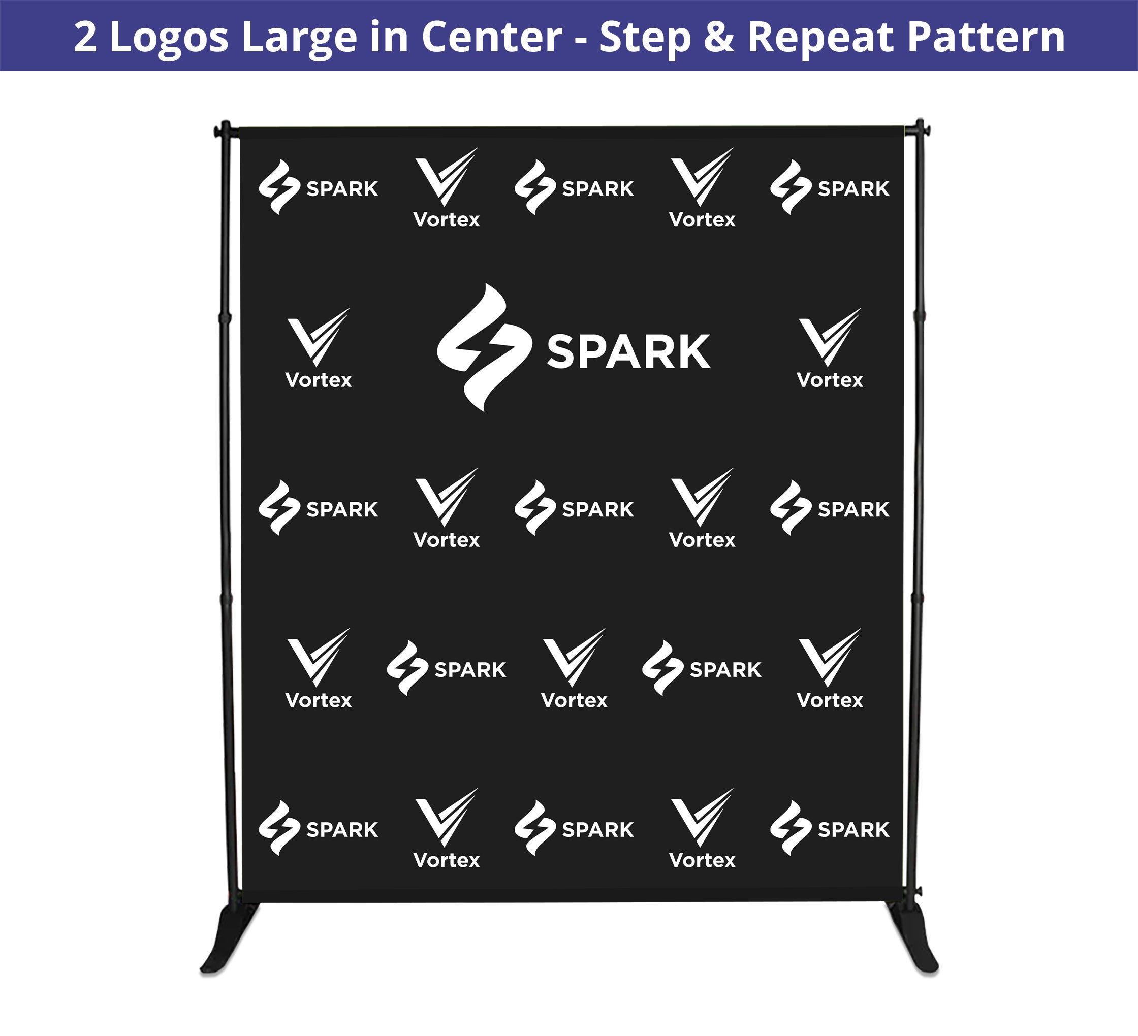 6 ft x 8 ft Step and Repeat Adjustable Banner Stands