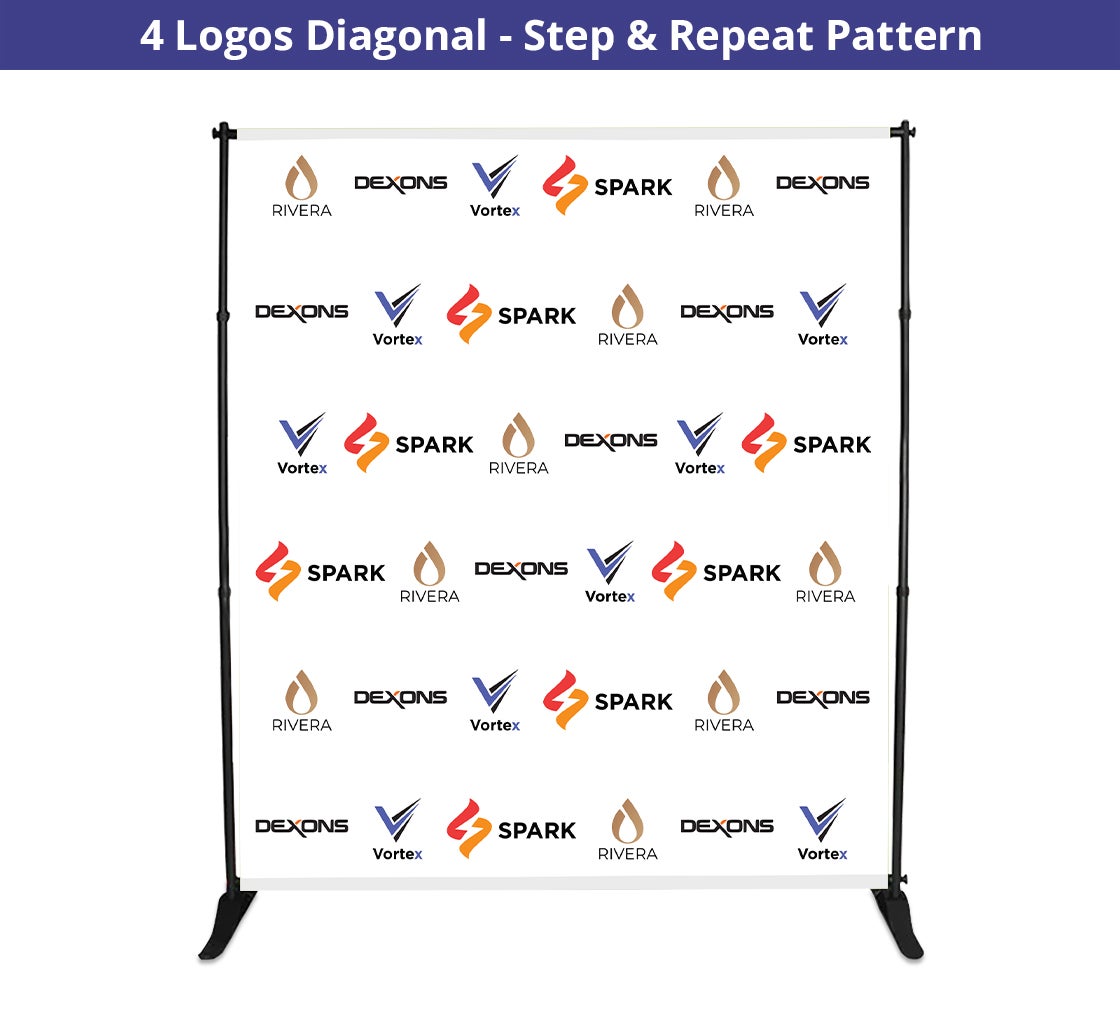 6 ft x 8 ft Step and Repeat Adjustable Banner Stands