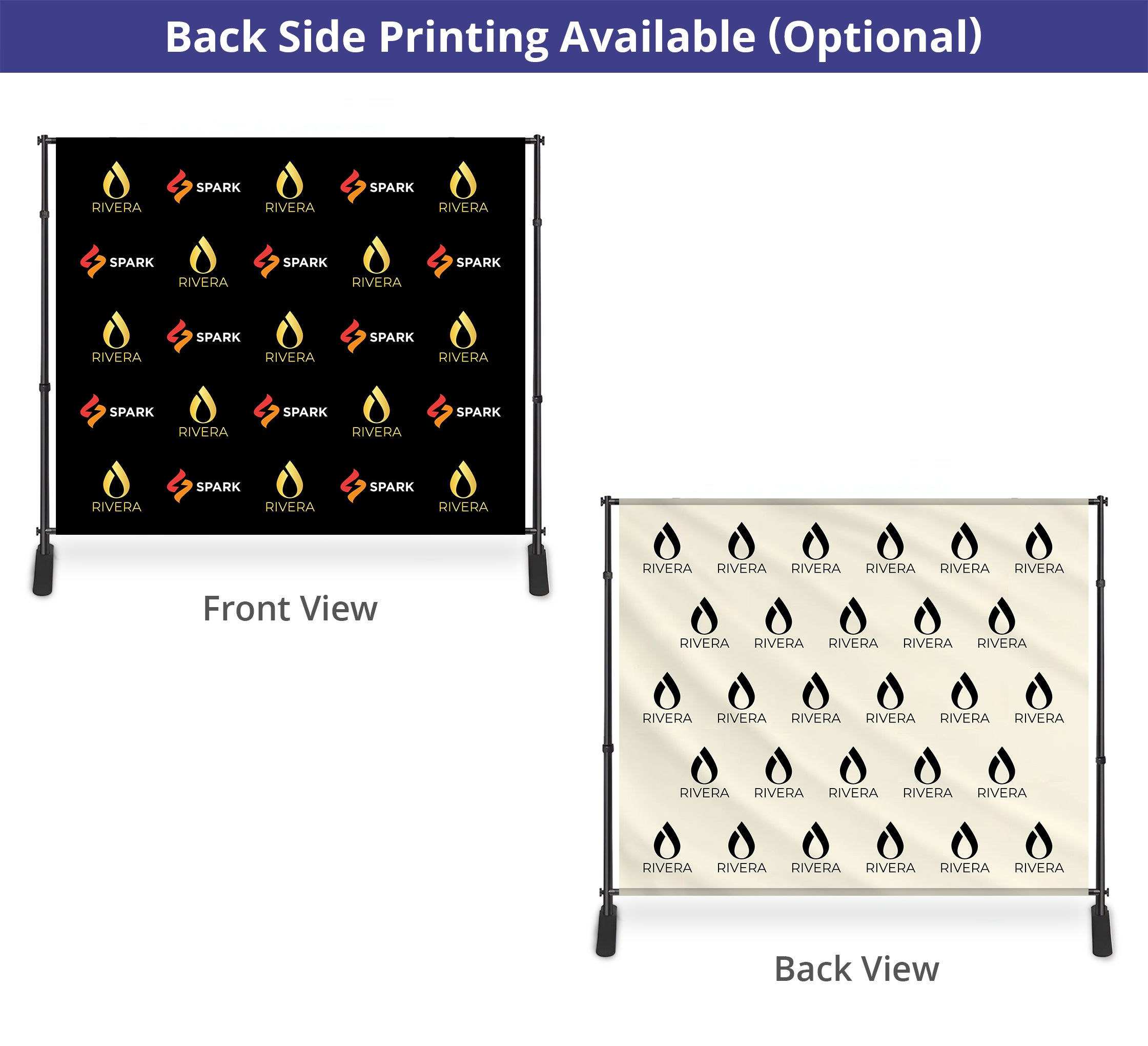 10 ft x 8 ft Step and Repeat Adjustable Banner Stands