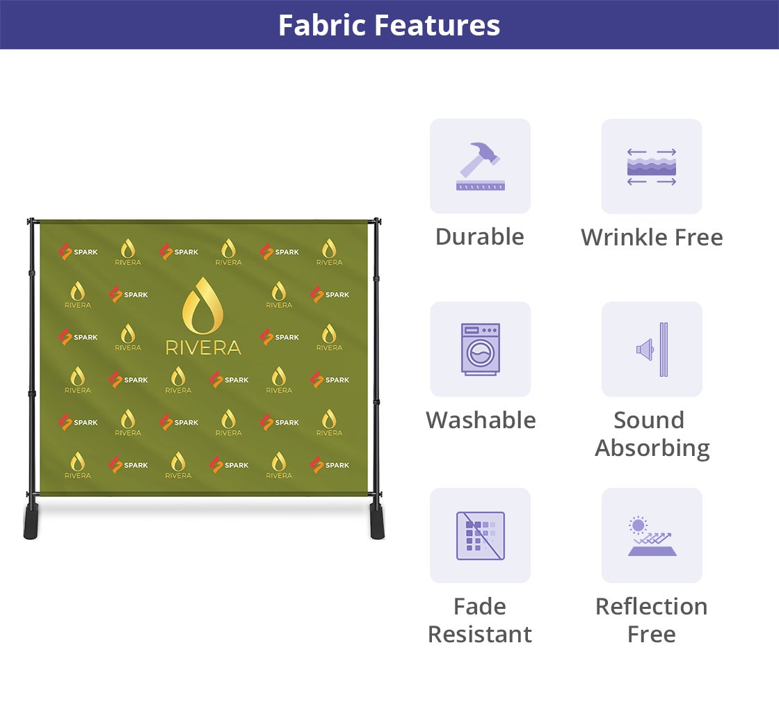 10 ft x 8 ft Step and Repeat Adjustable Banner Stands