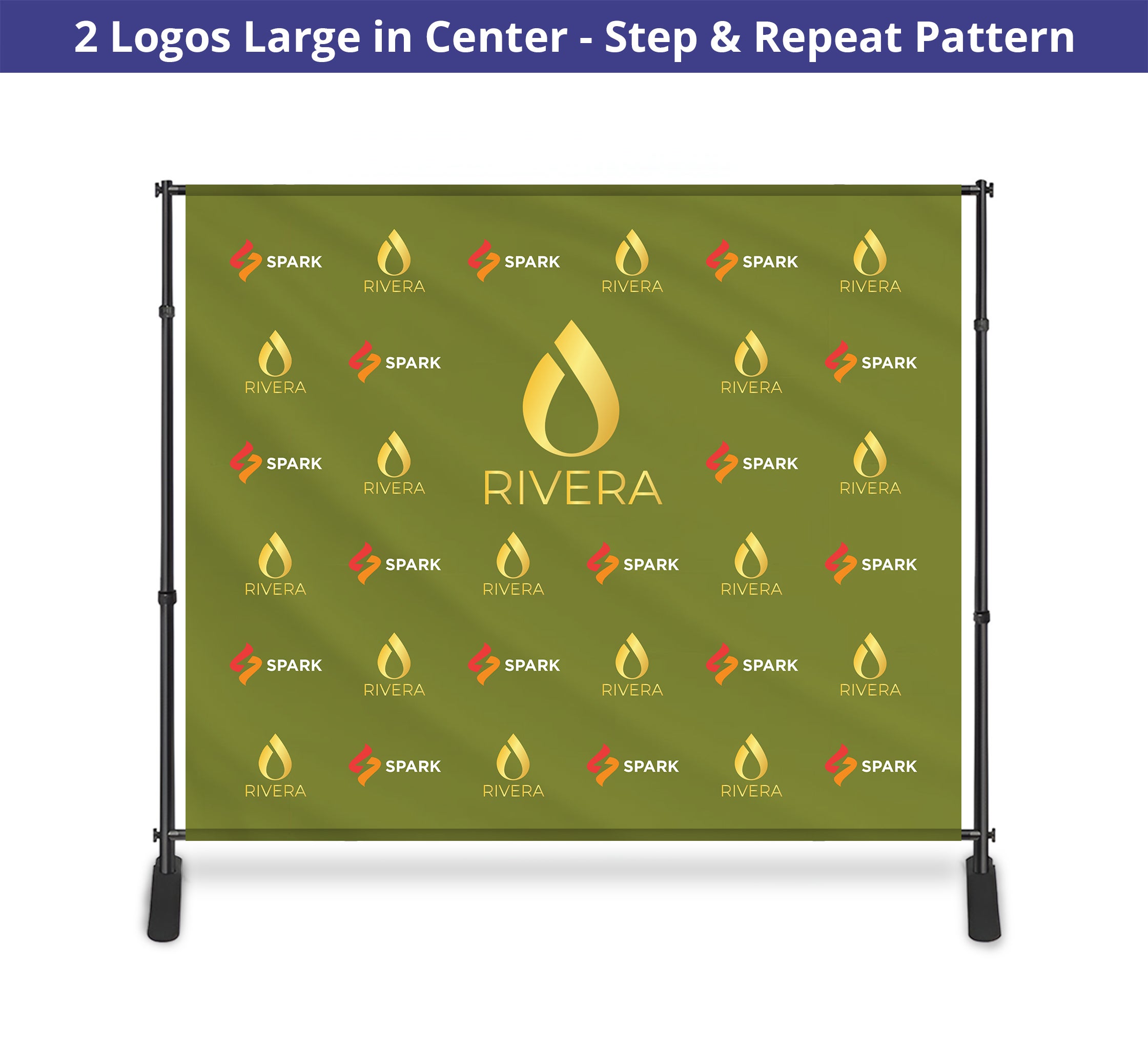 10 ft x 8 ft Step and Repeat Adjustable Banner Stands