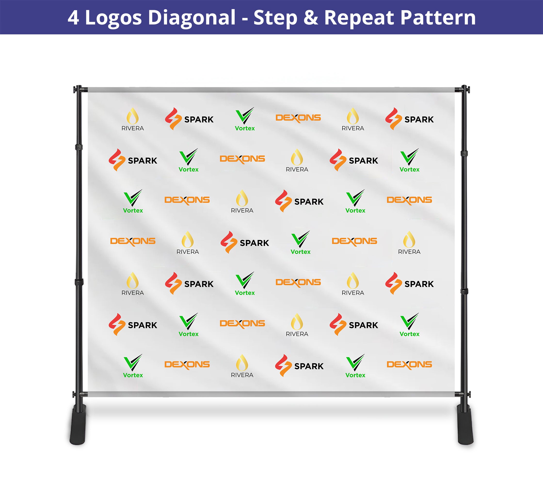 10 ft x 8 ft Step and Repeat Adjustable Banner Stands