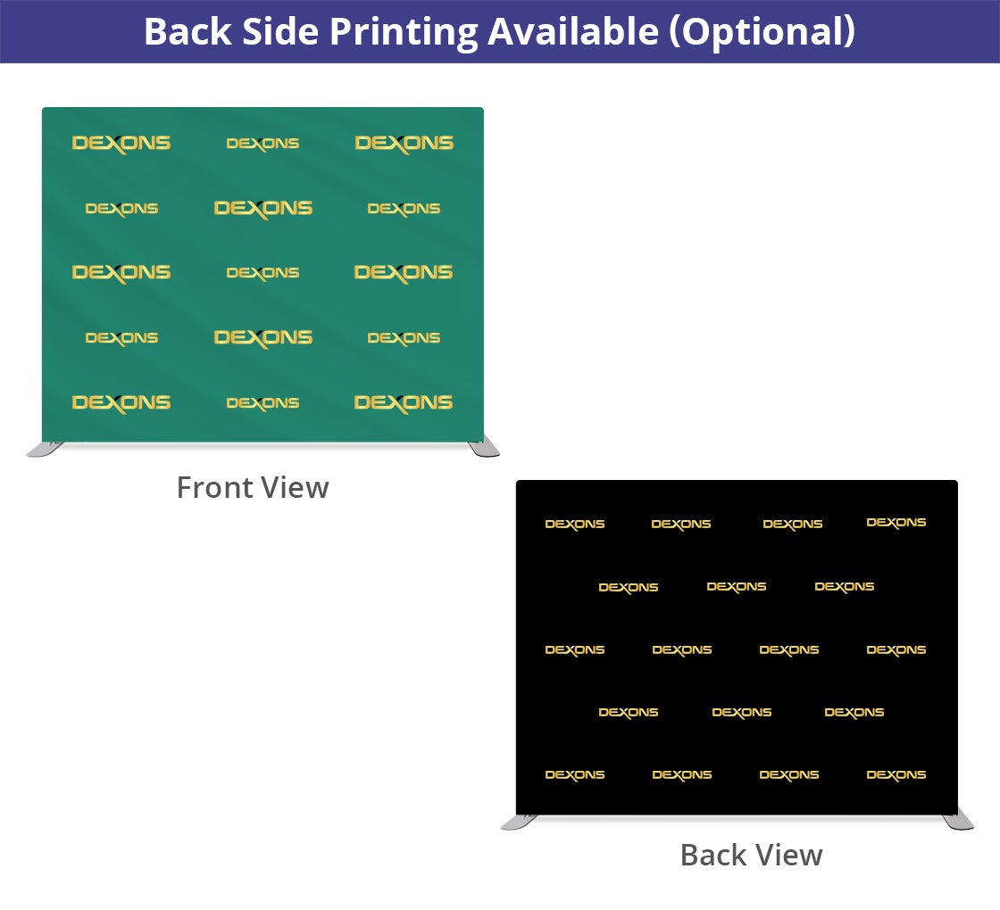 10 ft x 8 ft Step and Repeat Straight Pillow Case Backdrop