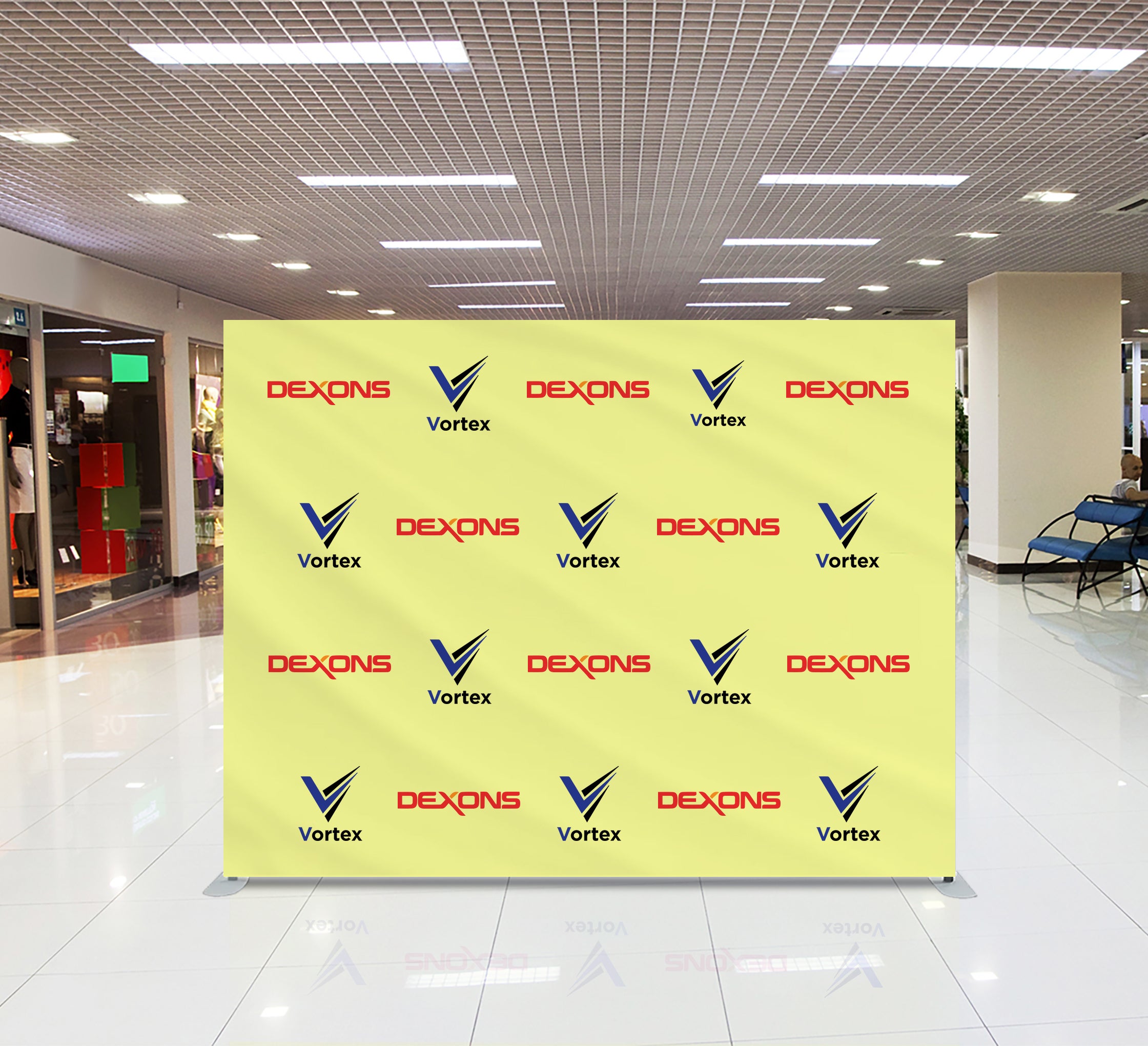 10 ft x 8 ft Step and Repeat Straight Pillow Case Backdrop