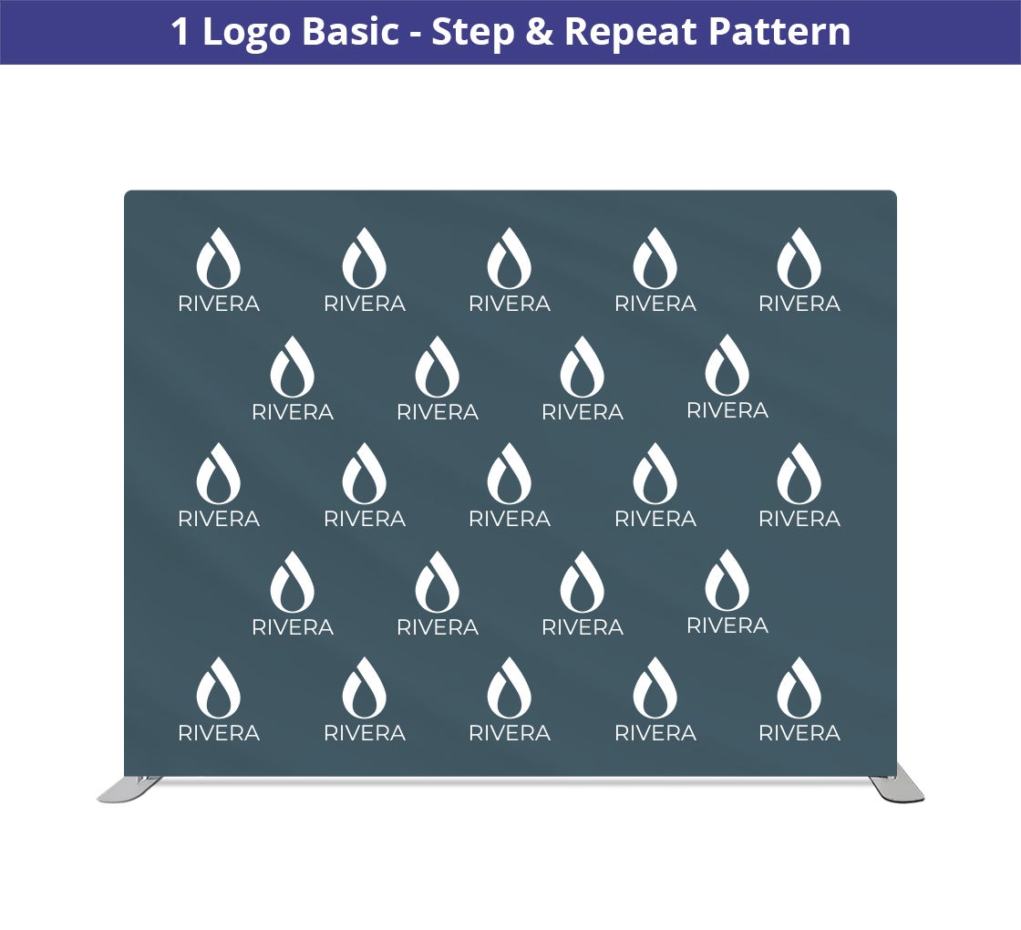 10 ft x 8 ft Step and Repeat Straight Pillow Case Backdrop