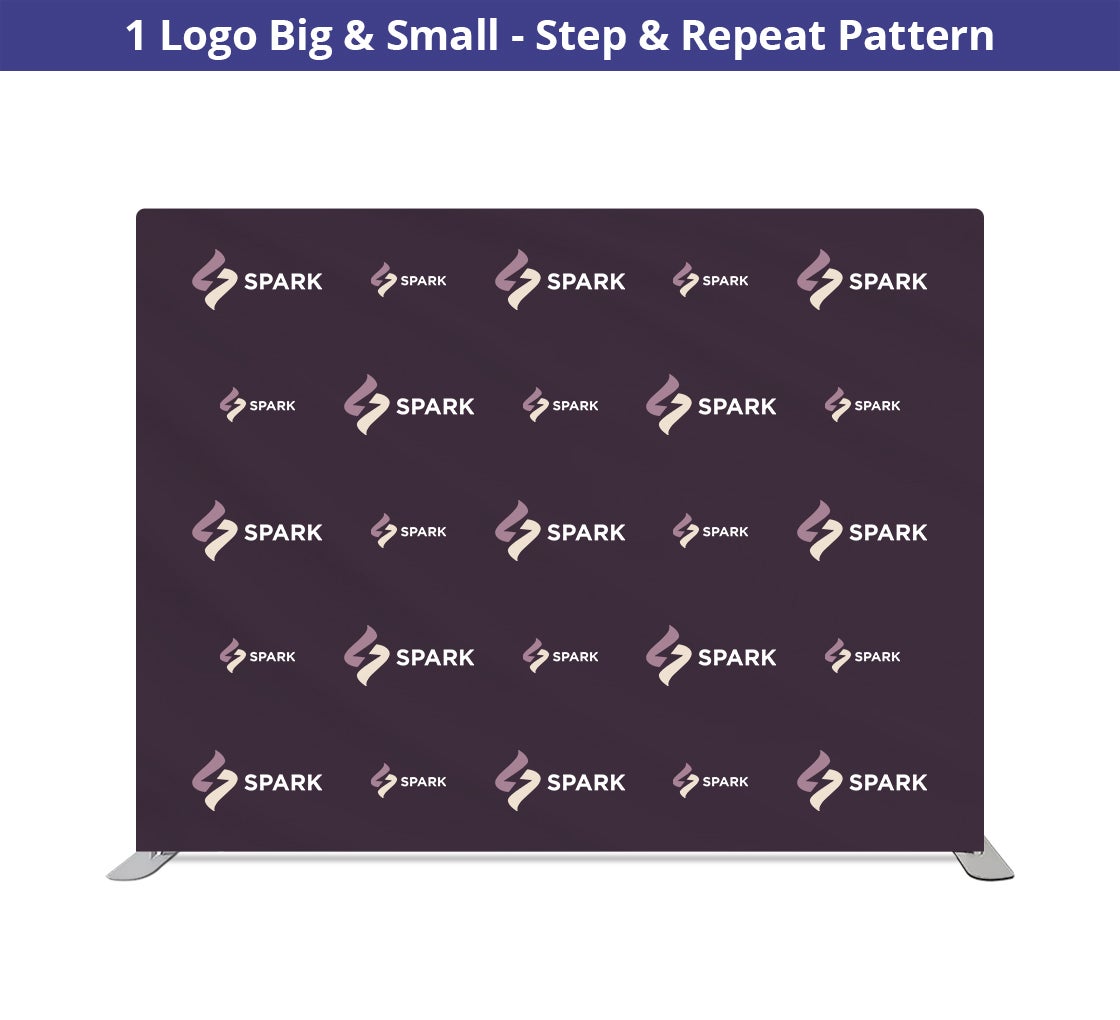 10 ft x 8 ft Step and Repeat Straight Pillow Case Backdrop