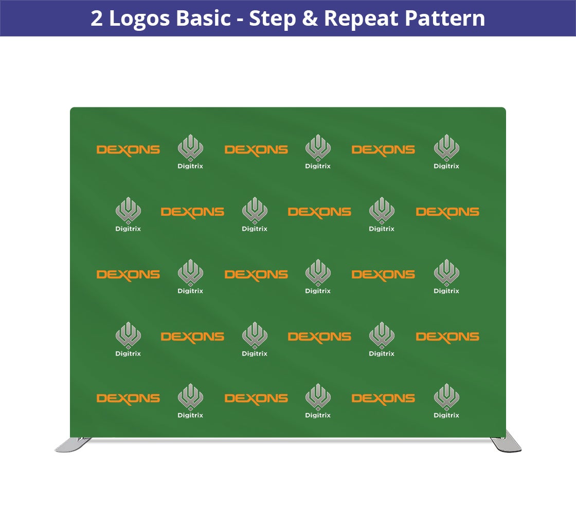 10 ft x 8 ft Step and Repeat Straight Pillow Case Backdrop