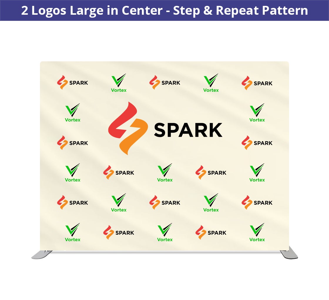 10 ft x 8 ft Step and Repeat Straight Pillow Case Backdrop