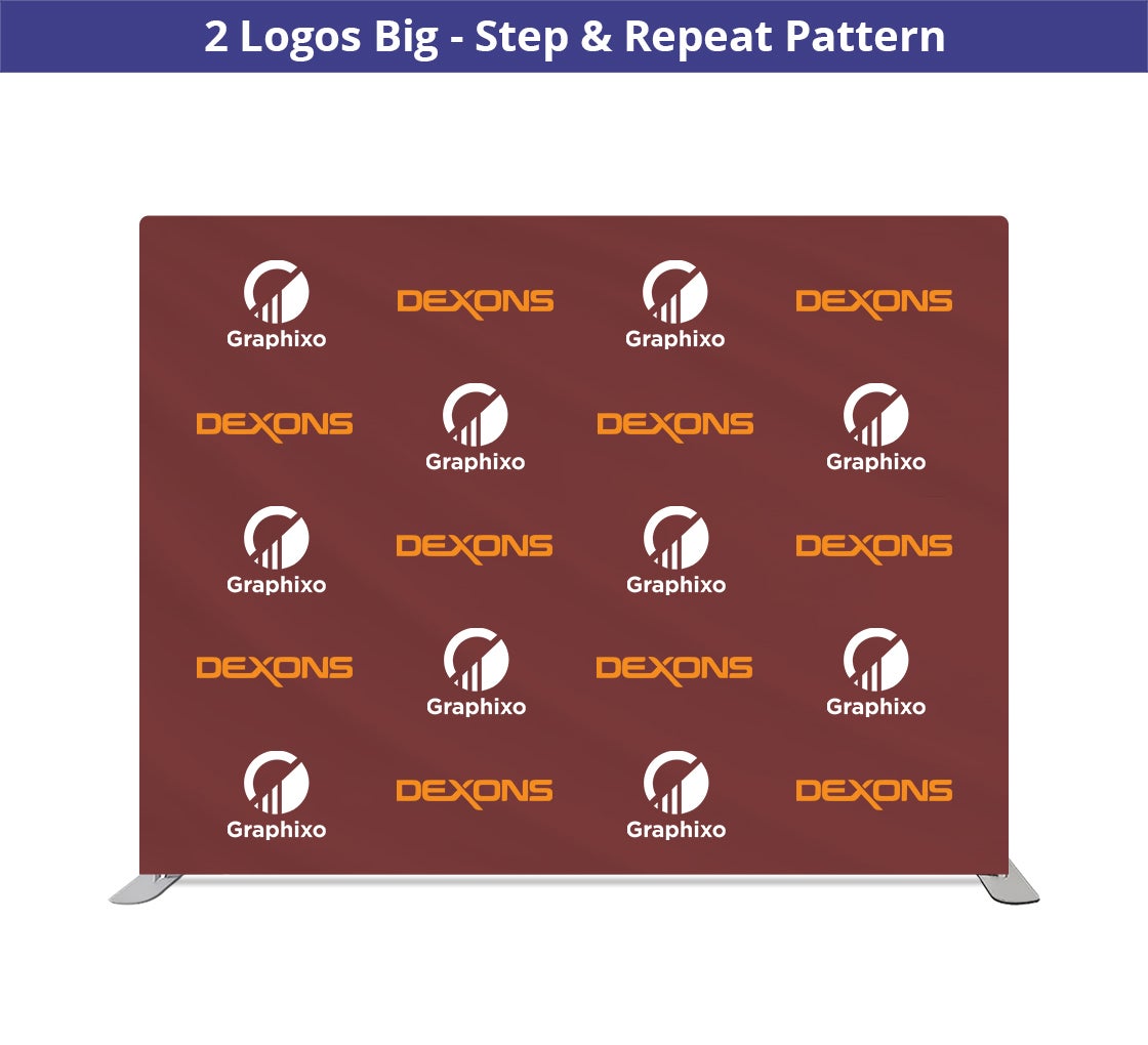 10 ft x 8 ft Step and Repeat Straight Pillow Case Backdrop