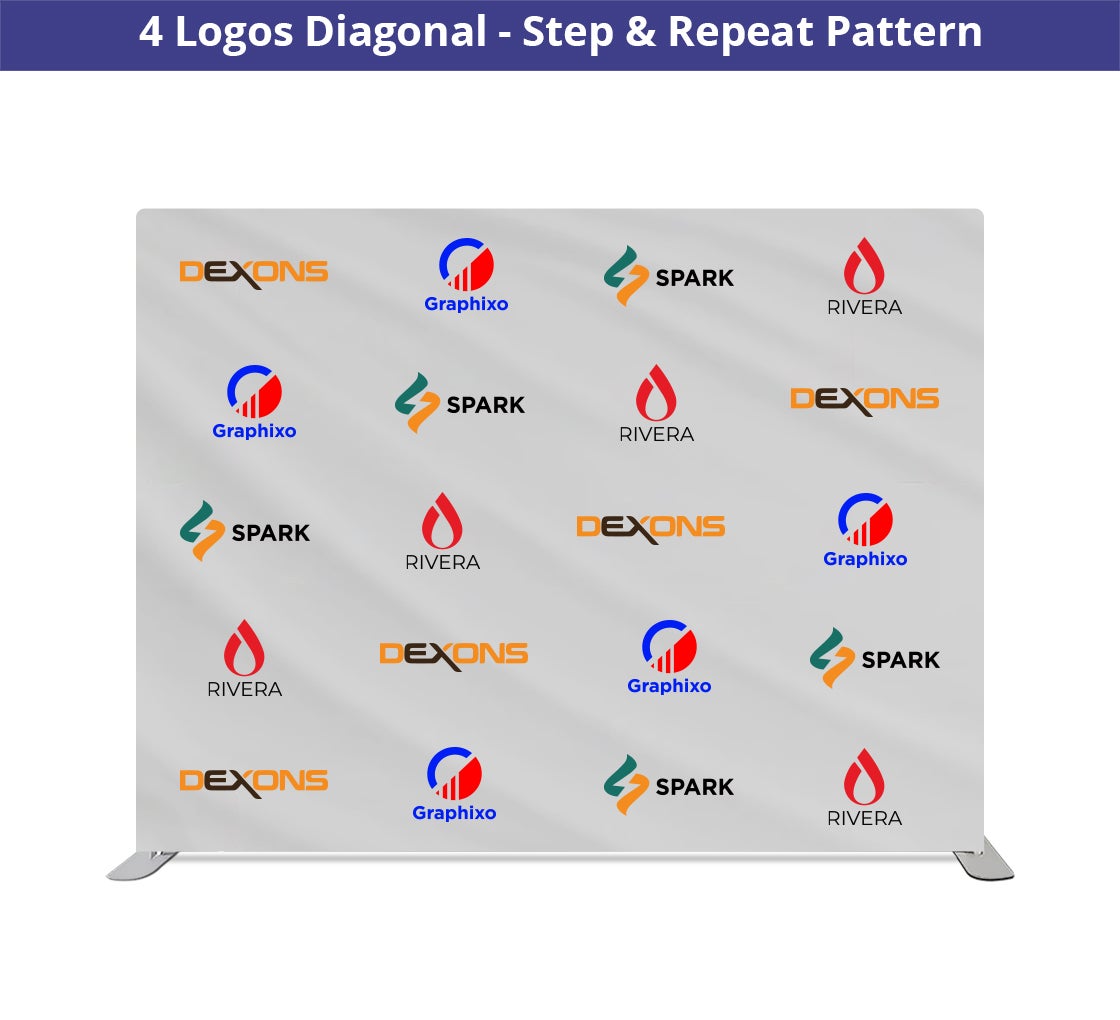 10 ft x 8 ft Step and Repeat Straight Pillow Case Backdrop