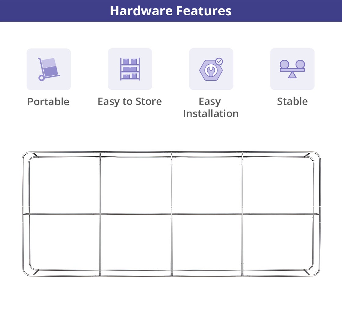 20 ft x 8 ft Step and Repeat Wall Box Fabric Display
