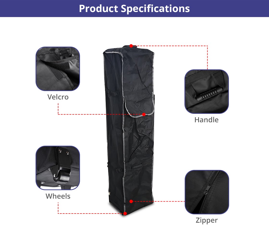 Travel Bag with Wheels for 10 x 15 Canopy