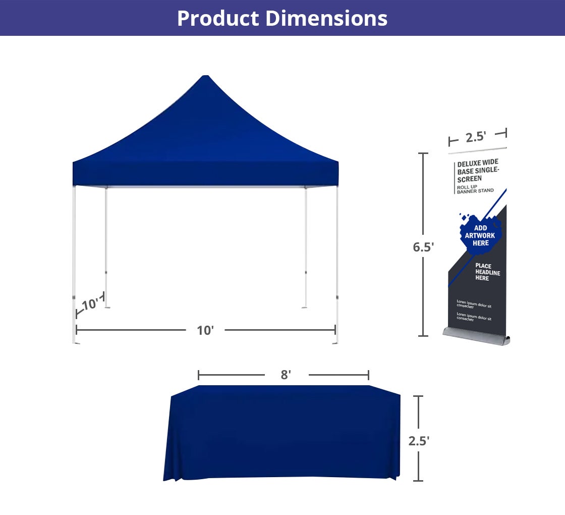 Portable Canopy Tent with Rollup Stand & Table Cover