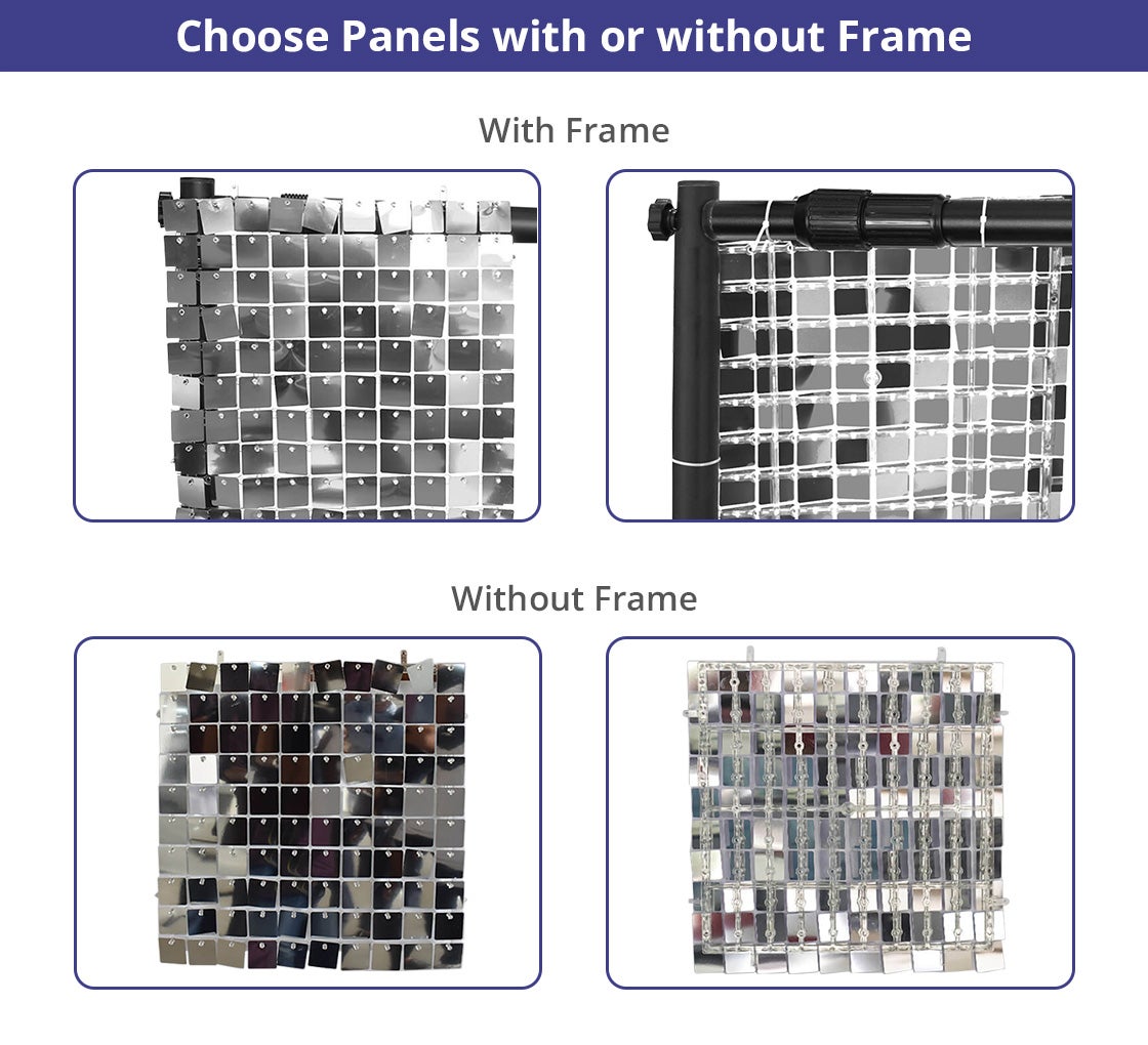 Sequin Shimmer Wall Backdrop Panel, Silver
