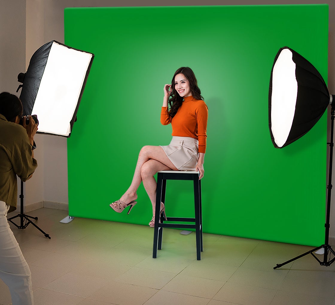 Green Screen Straight Pillow Case Background