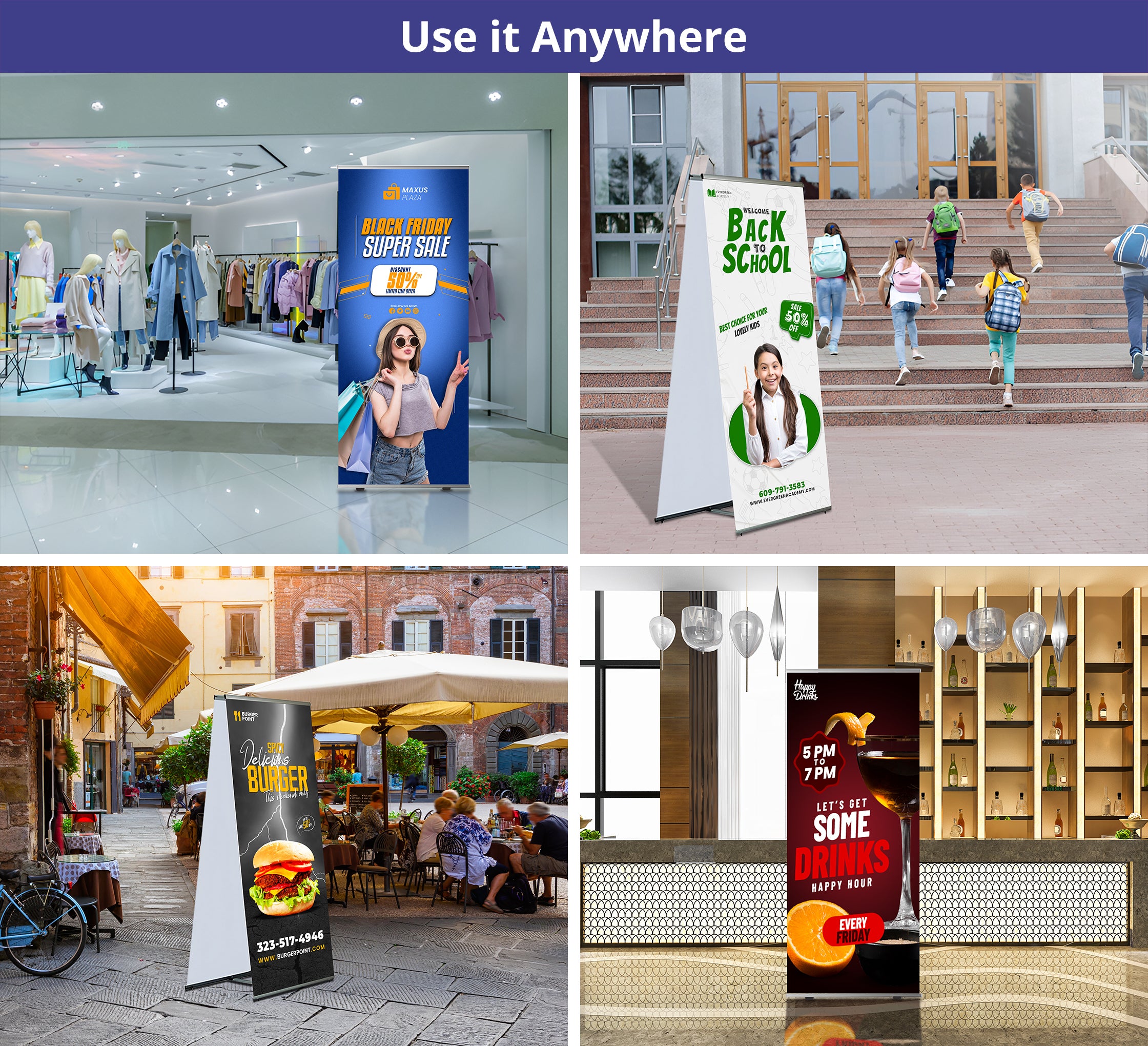 LT Banner Stands Double Sided