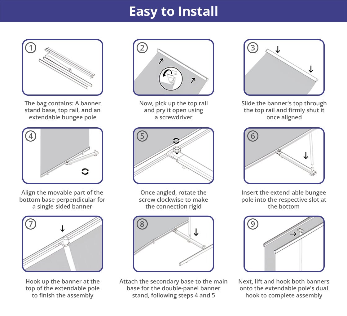 LT Banner Stands Double Sided