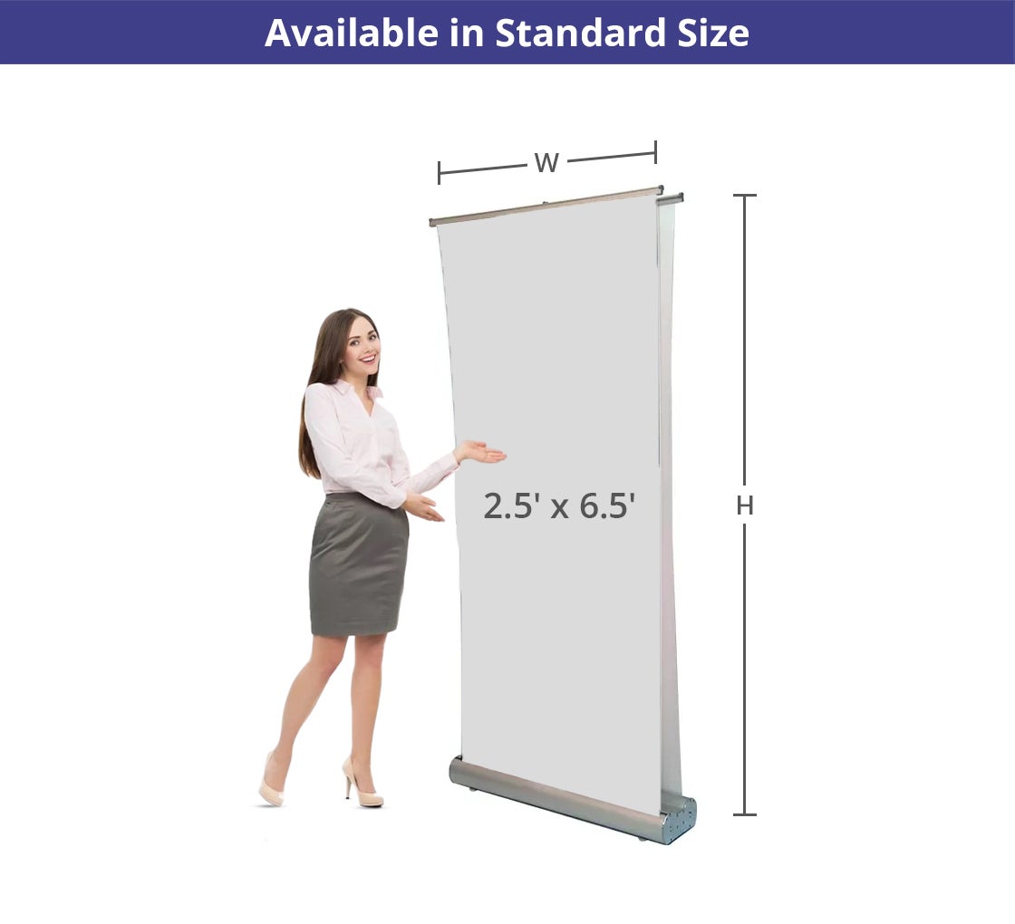 Deluxe Wide Base Double-screen Roll Up Banner Stands
