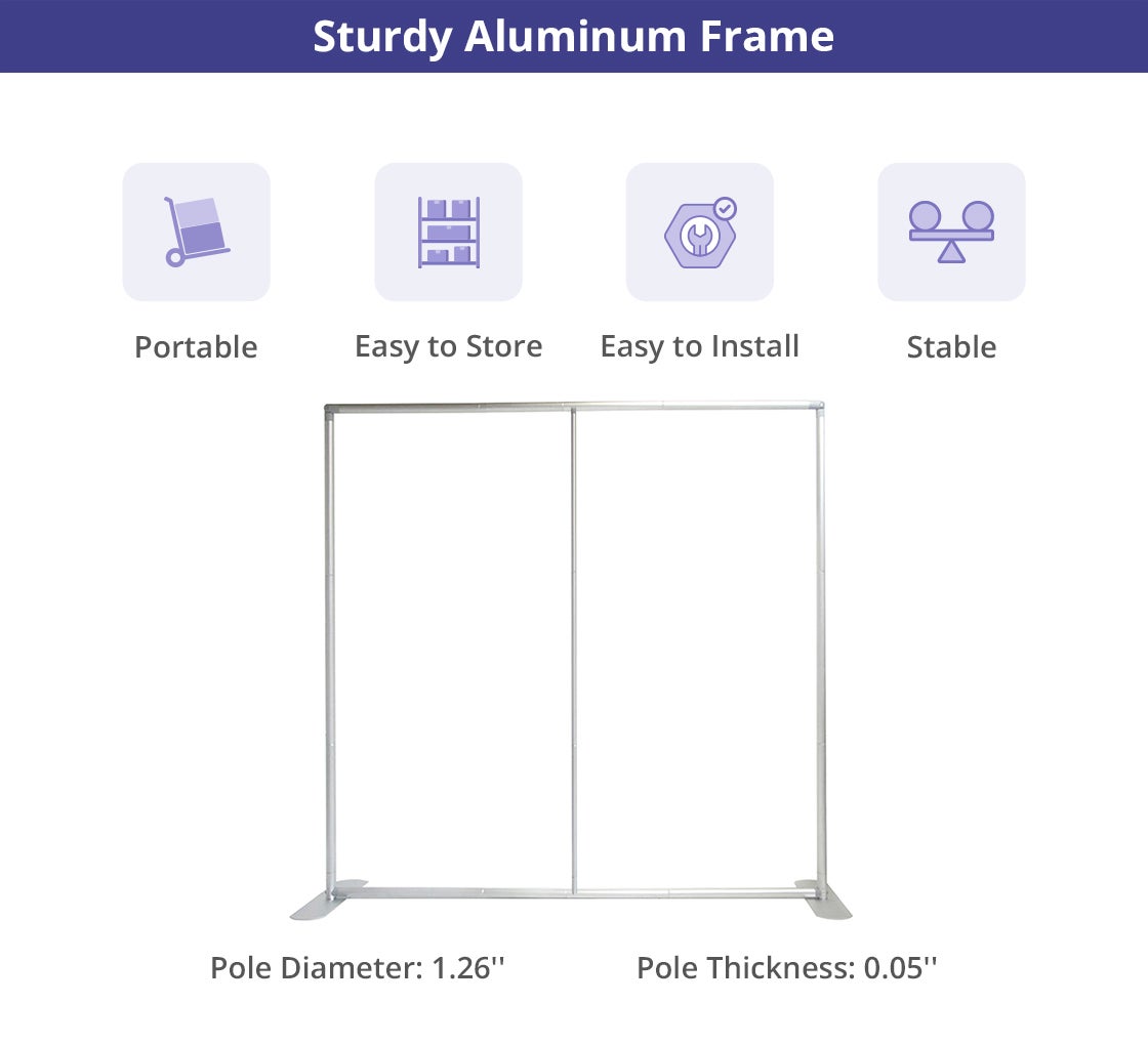 Straight Pillow Case Tension Fabric Backdrop
