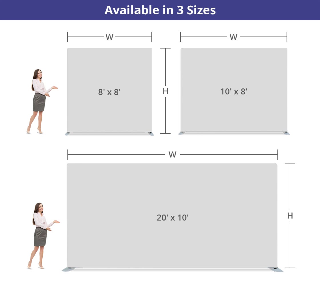 Straight Pillow Case Tension Fabric Backdrop