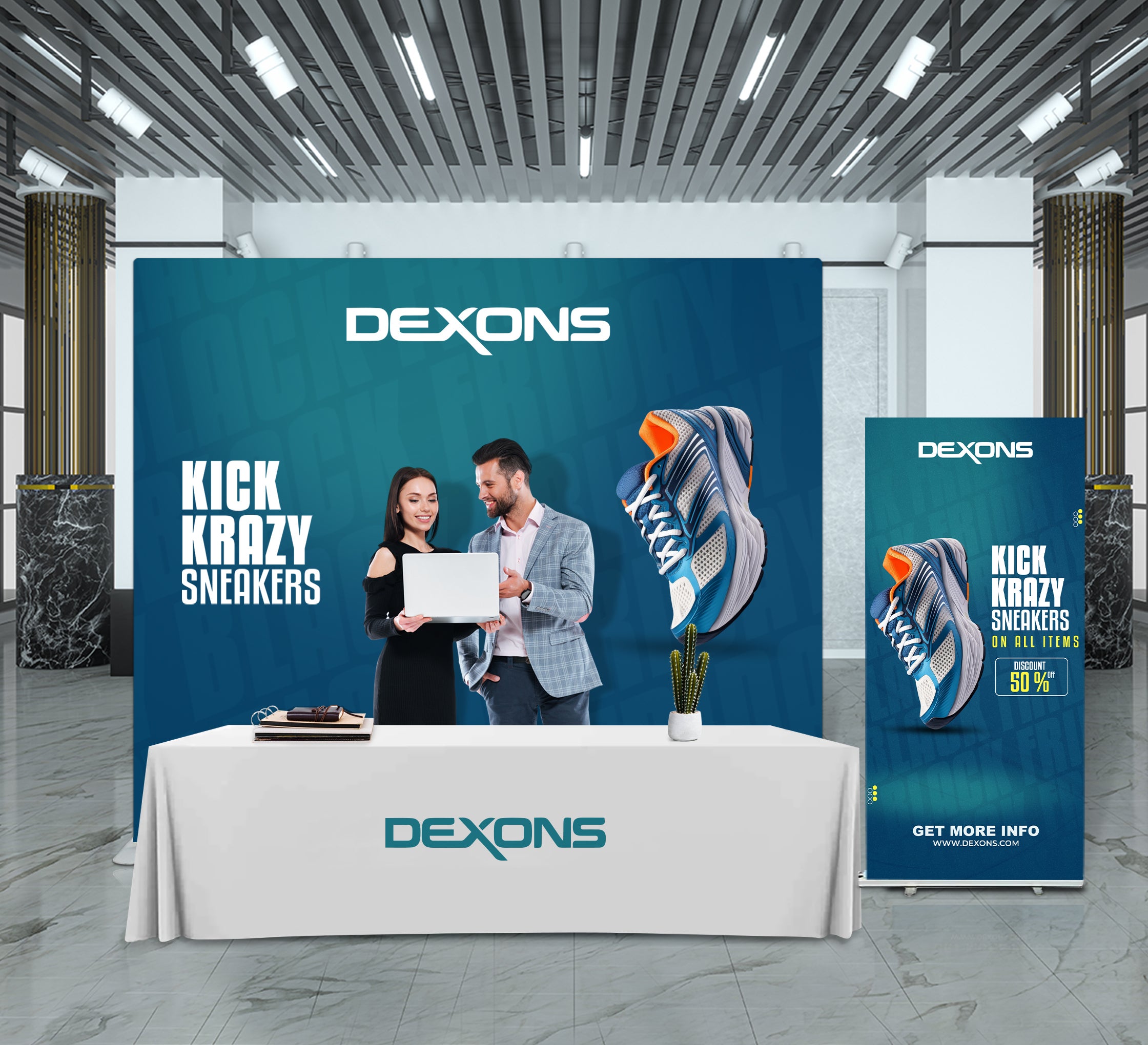 10 Ft x 8 Ft Backdrop Display Package