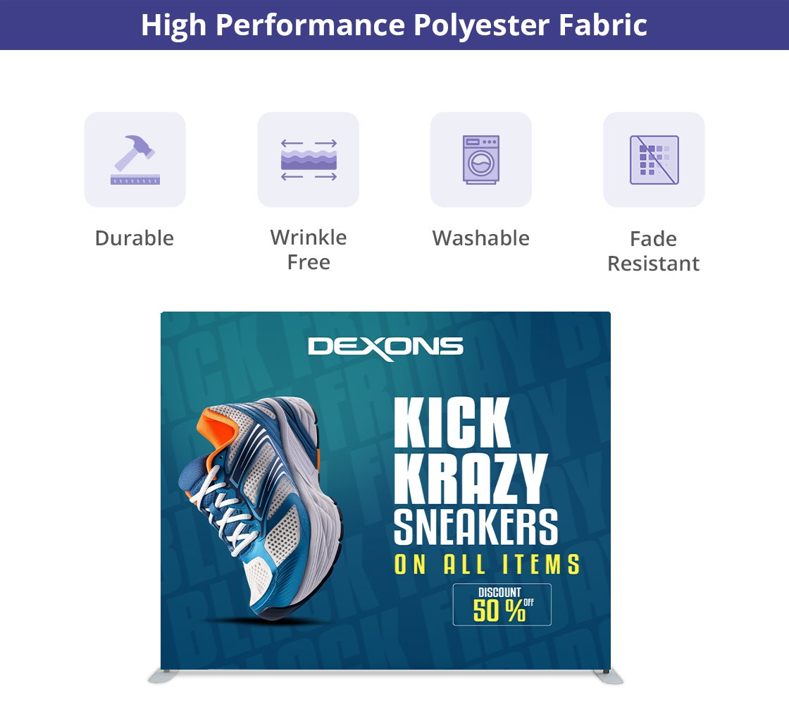 10 Ft x 8 Ft Backdrop Display Package