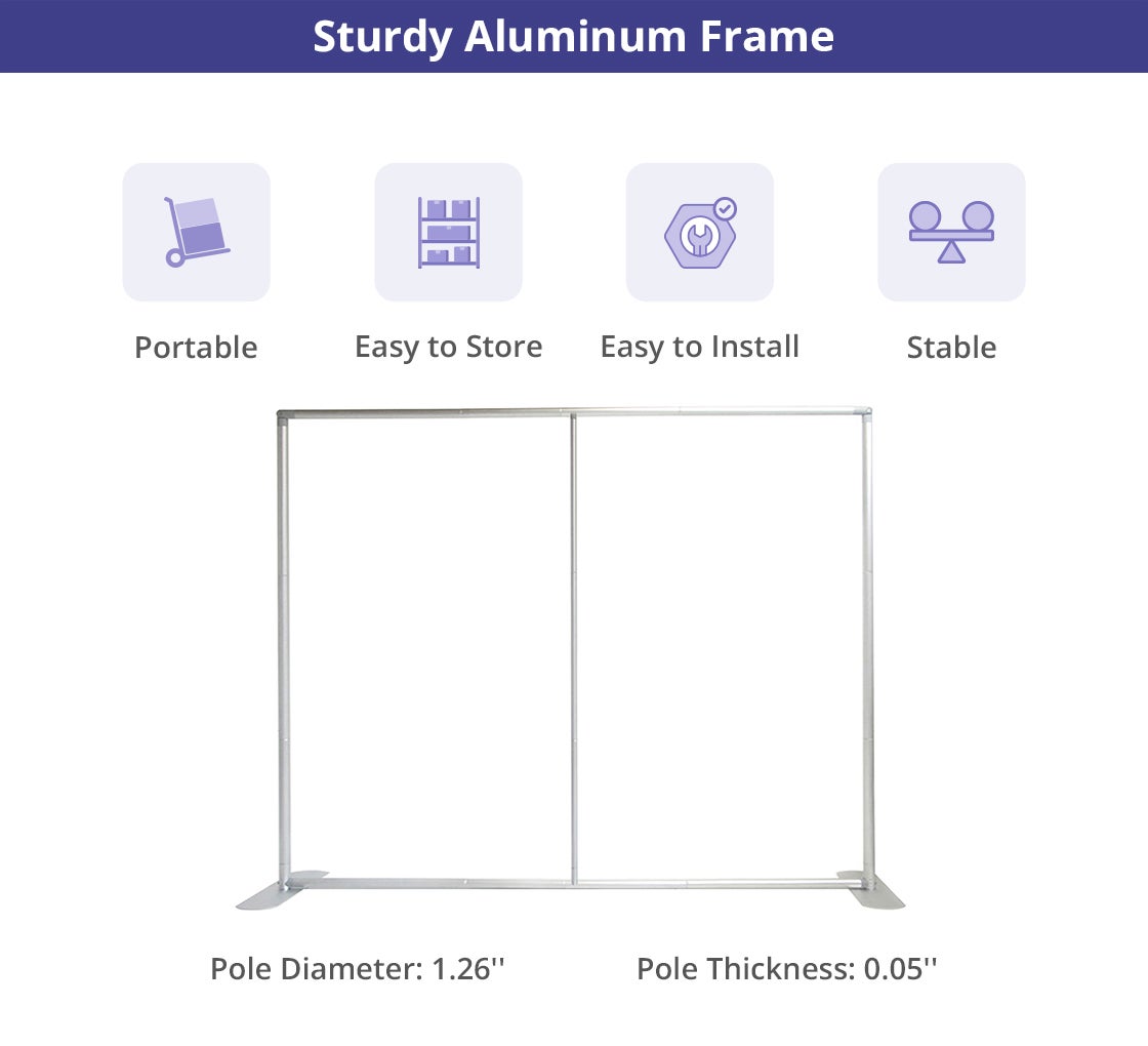 10 Ft x 8 Ft Backdrop Display Package