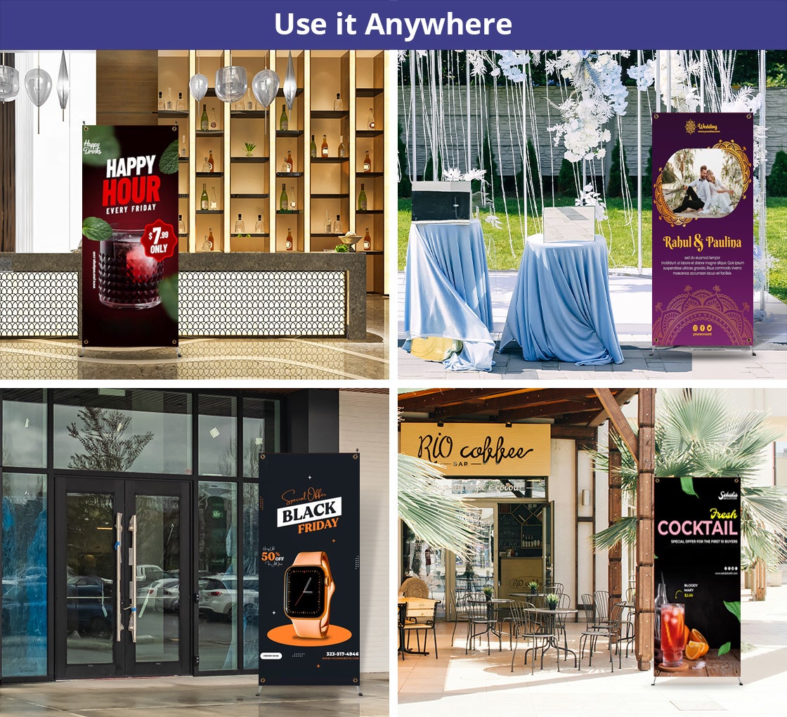 Multifunctional Adjustable X Banner Stands