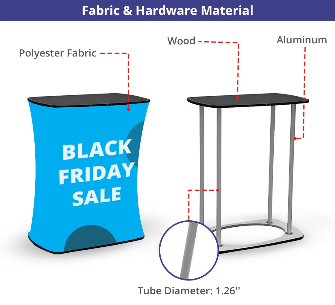 Fabric Pop Up Booth Square