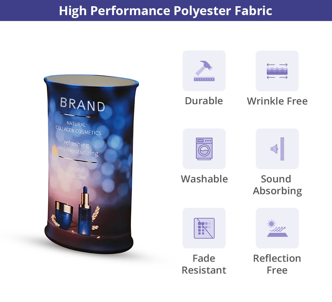Fabric Pop Up Booth Oval