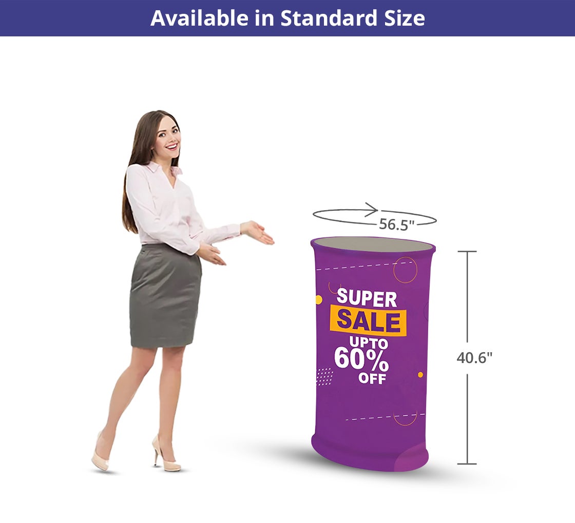 Fabric Pop Up Booth Oval