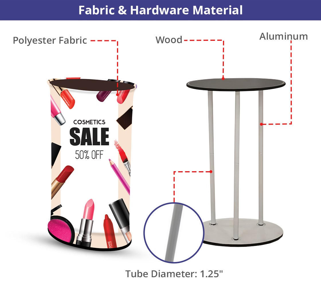 Fabric Pop Up Booth Oval