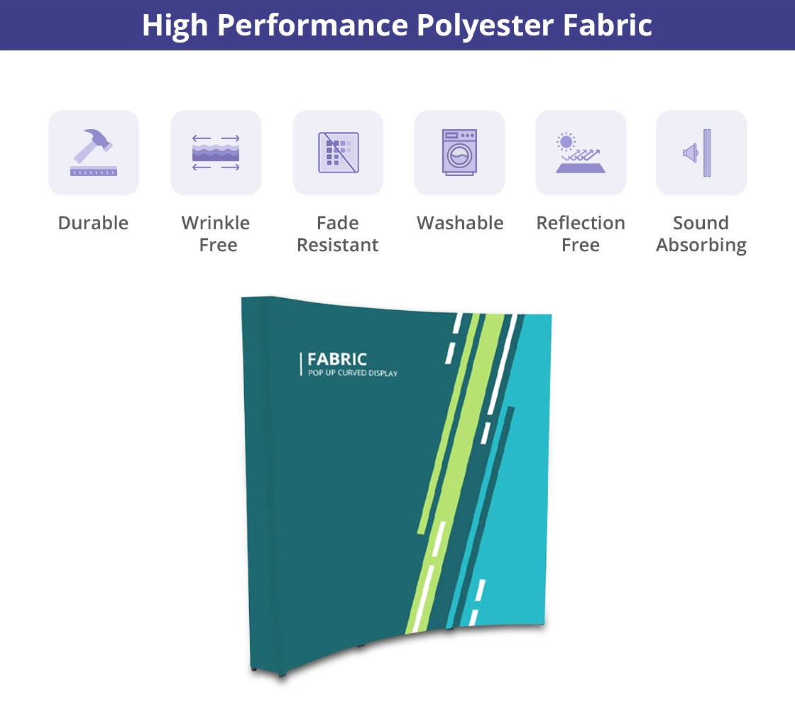 Fabric Pop Up Curved Display