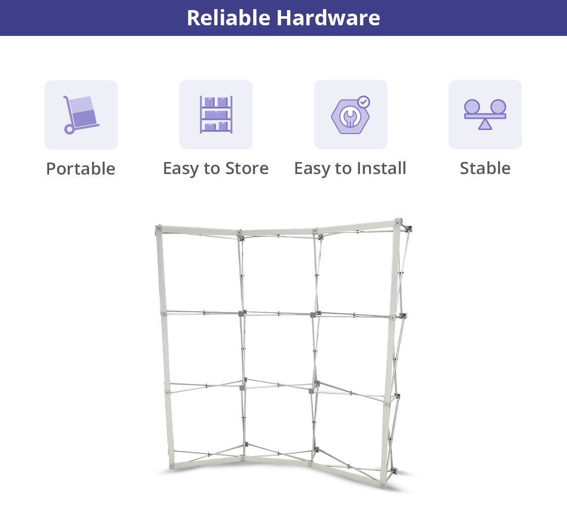 Fabric Pop Up Curved Display