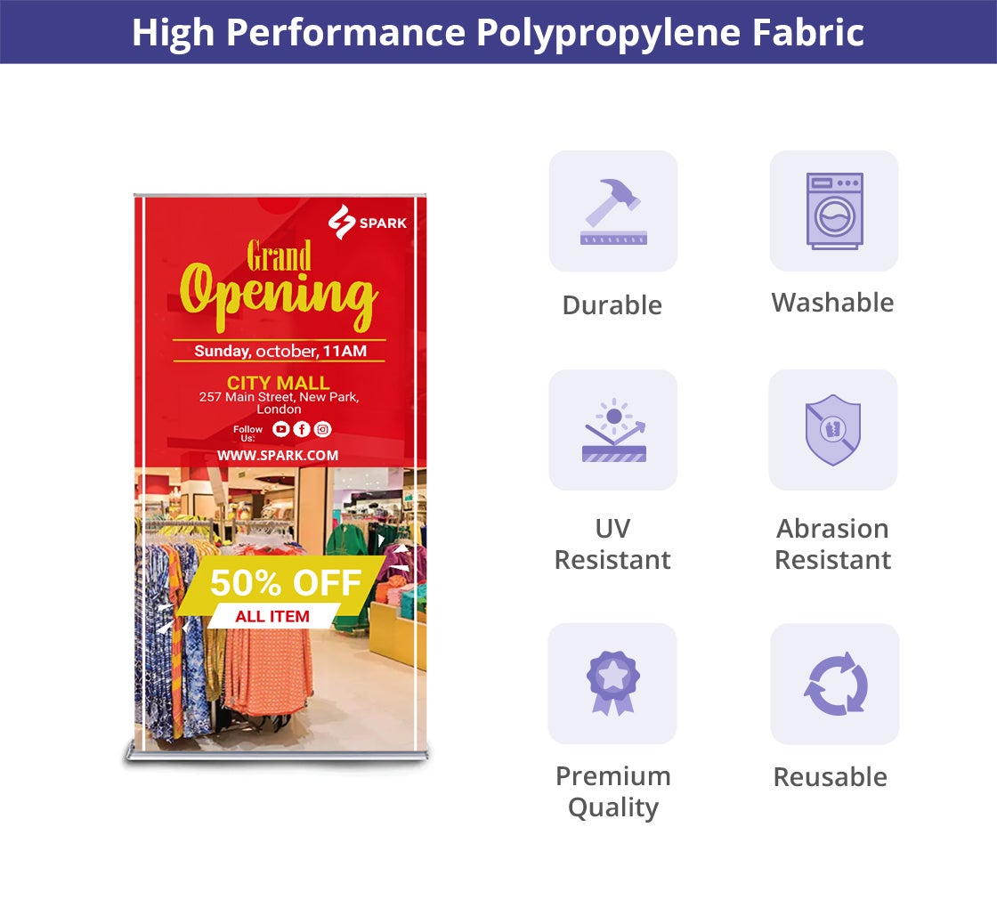 Silverstep 48'' Retractable Banner Stand