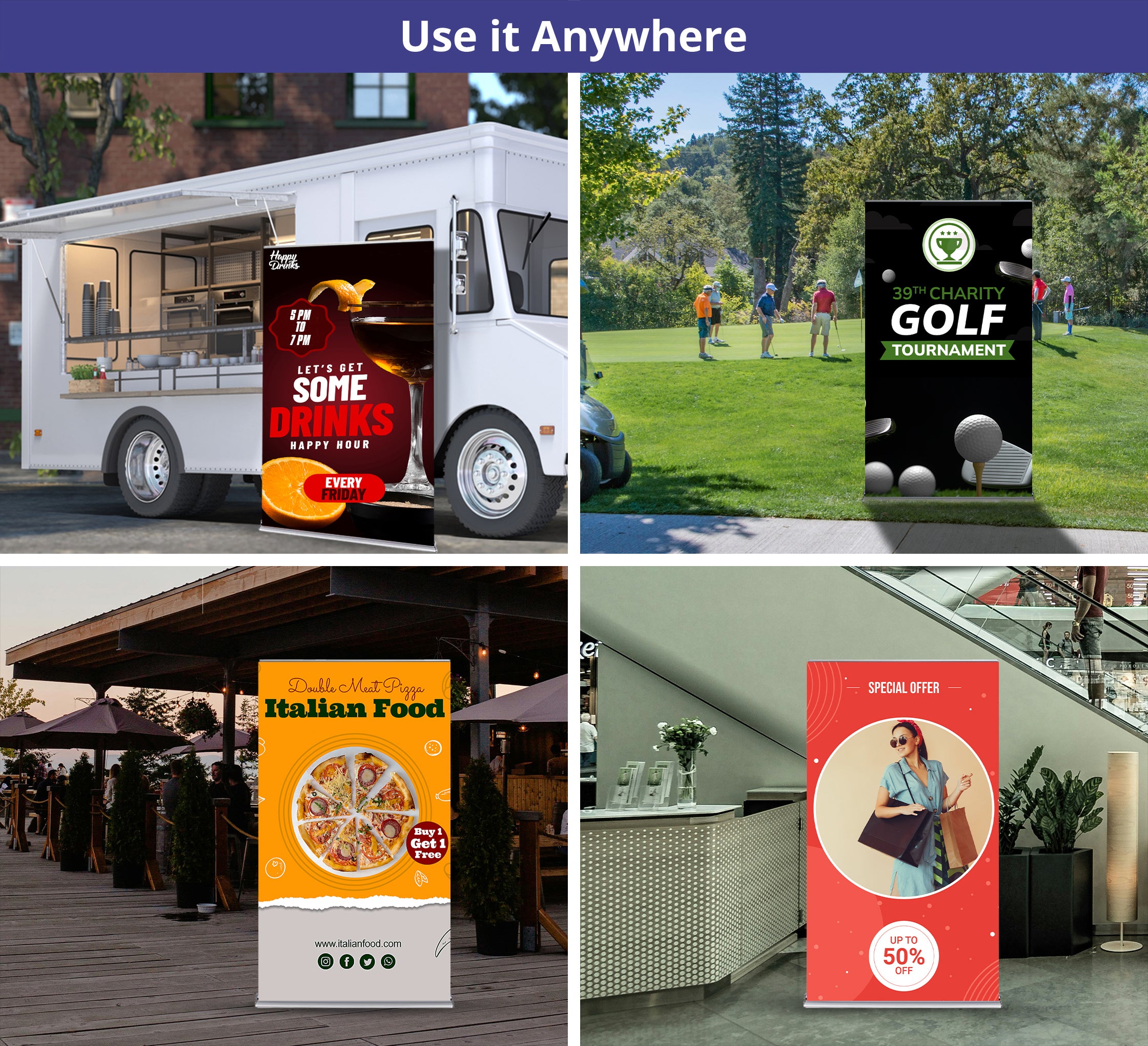 Silverstep 48'' Retractable Banner Stand