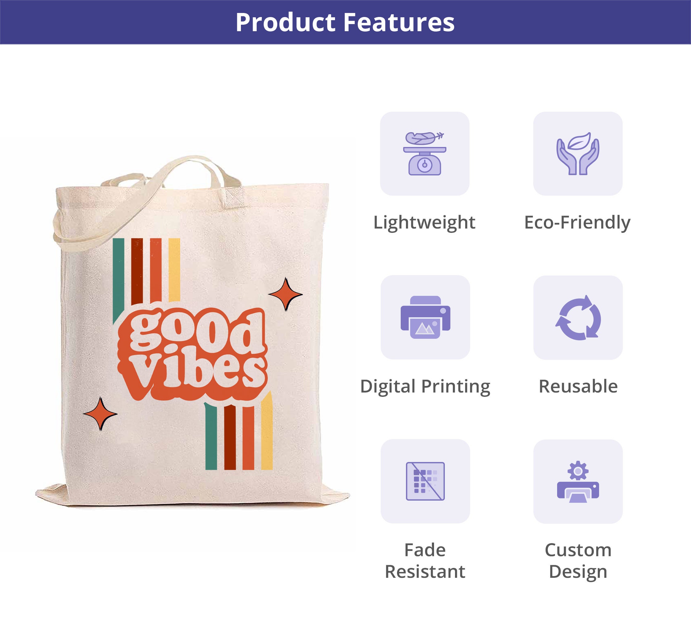 Canvas Tote Bags - Printed