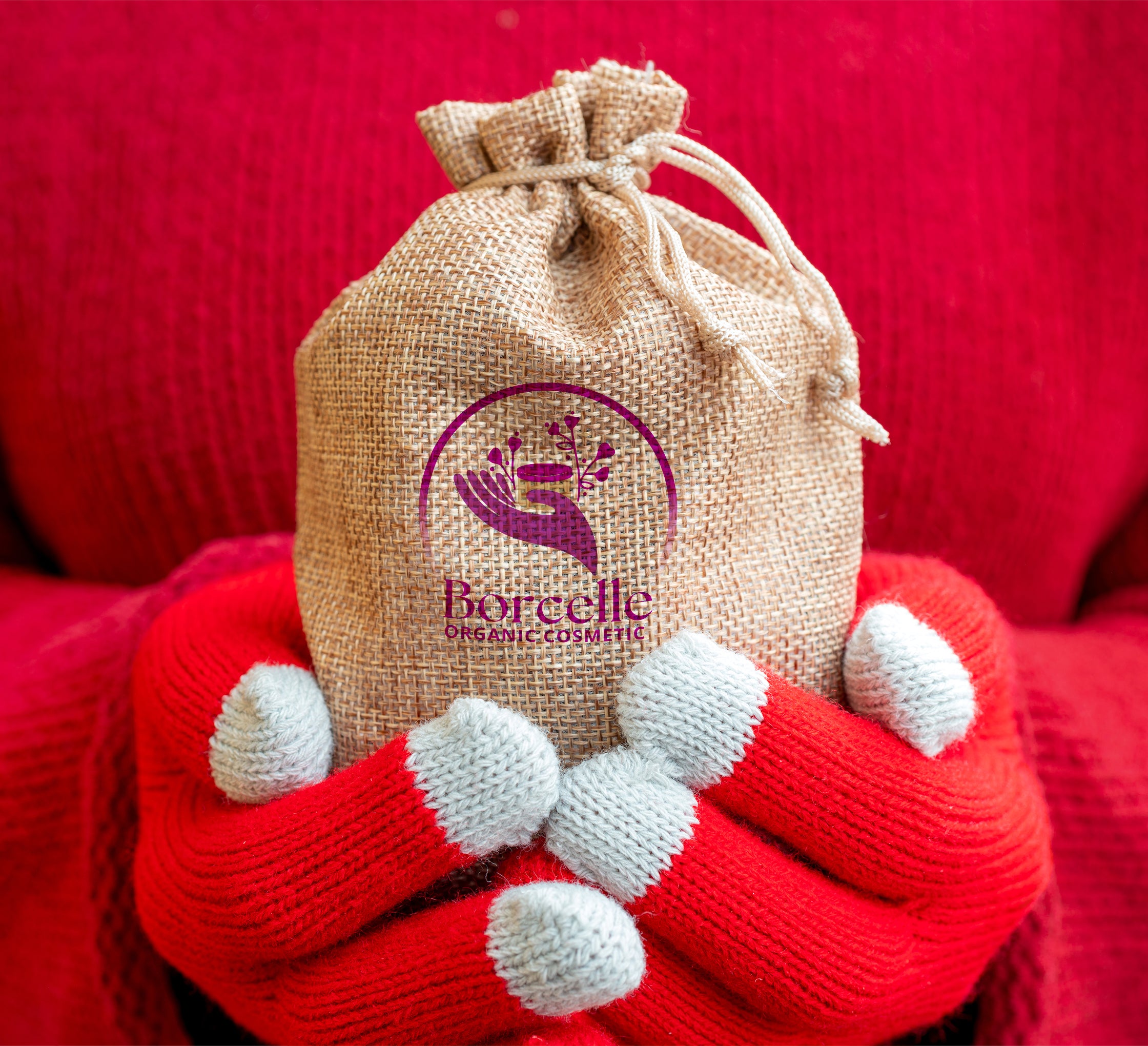 Jute Drawstring Bags - Printed